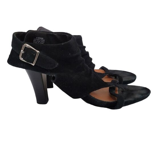 Nine West Black Suede Sandal Pumps 10M - Picture 4 of 6